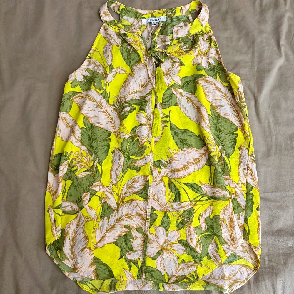 Rose + Olive Floral Top